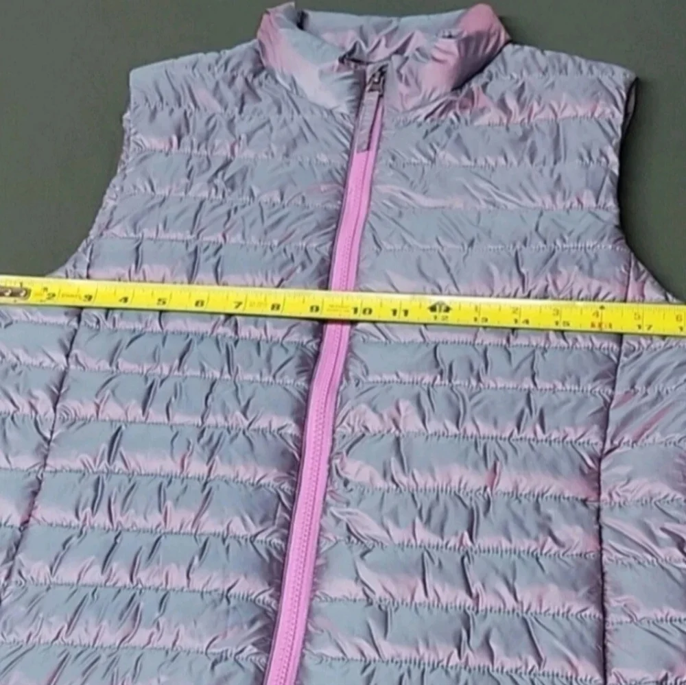 Lands End Sleeveless Puffer Jacket Girls Size Large (14-16) Full Front zip.